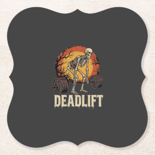 Toter-Heben-Skelett-Halloween-Gym-Workout-Design Untersetzer