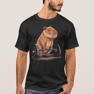 Toter-Hebezug Capybara Fitnessstudio Gewichtheben  T-Shirt