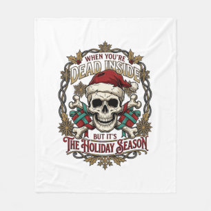 Toter Innere Feiertagszeit Weihnachten Totenkopf W Fleecedecke