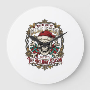 Toter Innere Feiertagszeit Weihnachten Totenkopf W Große Wanduhr