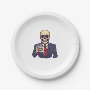 Toter Inside Skull - Funny Workday Skelett Pappteller