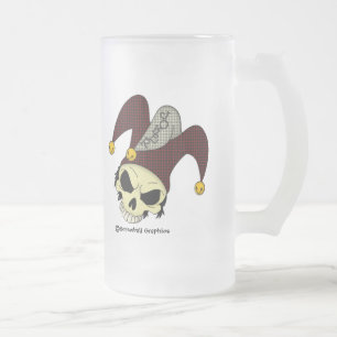 Toter Joker-mattierte Bier-Tasse Mattglas Bierglas