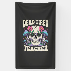 Toter Lehrer Schädelpilz Halloween Grafik Banner
