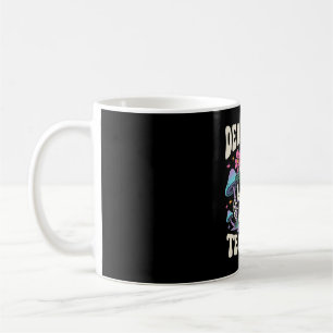 Toter müder Lehrer Totenkopf Pilz Halloween-Grafik Kaffeetasse