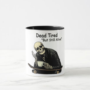 Toter müder Skater Skeleton Kaffee Tasse