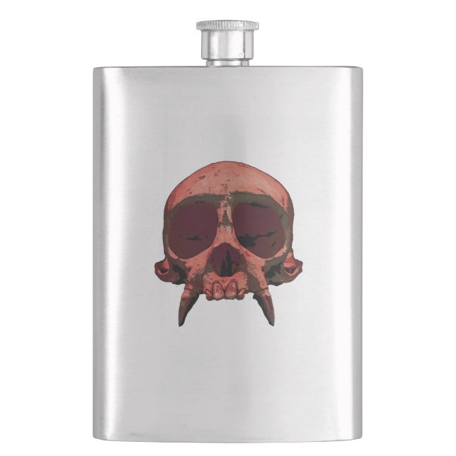 Toter-Schädel-Kantinenflasche Flachmann (Vorderseite)