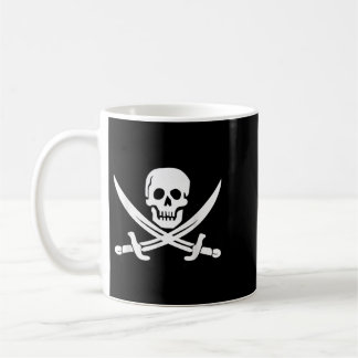 Toter Schädel Piratenflagge Jolly Roger Kreuzknoch Kaffeetasse