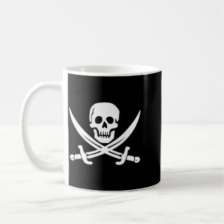 Toter Schädel Piratenflagge Jolly Roger Kreuzknoch Kaffeetasse