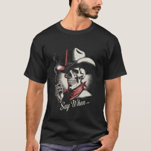 Toter Schädel Sagt Wann Lustiges Skelett T-Shirt L