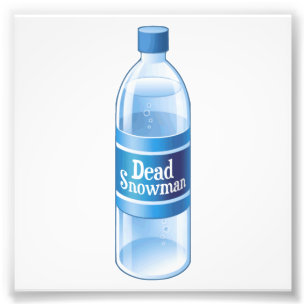 Toter Schneemann geschmolzenes Tafelwasser Fotodruck
