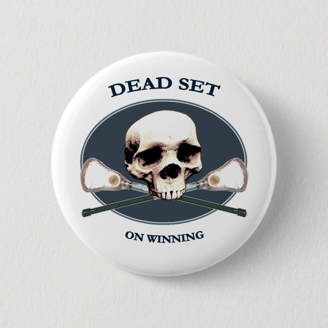 Toter Set-SchädelLacrosse Button (Vorderseite)