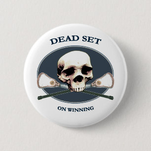 Toter Set-SchädelLacrosse Button