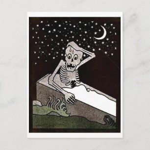 Toter Skelett-Postkarte Postkarte