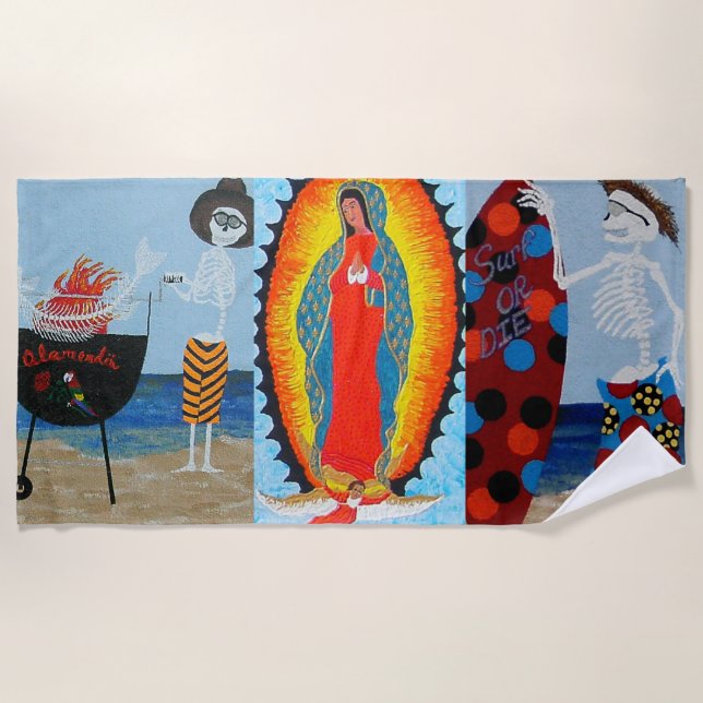 Toter Tag Strandtuch (Vorderseite)