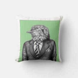 Toter Vogel in schwarzen Anzügen (Moegi) Kissen