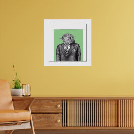 Toter Vogel in schwarzen Anzügen (Moegi) Poster