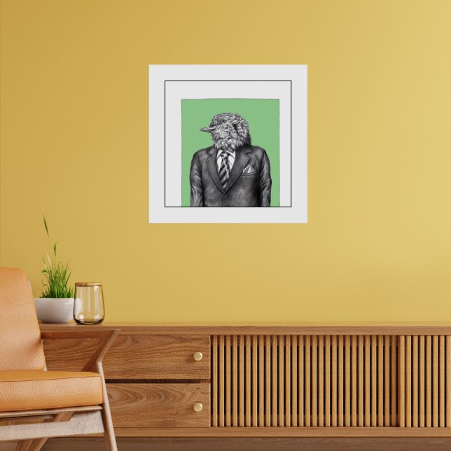 Toter Vogel in schwarzen Anzügen (Moegi) Poster (Wohnzimmer 2)