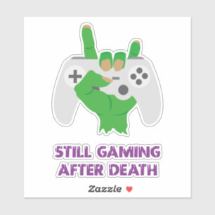 Toter Zombie-Gamer Aufkleber