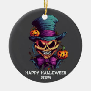 Toter Zombie hoher Hut Weihnachtsbaumschmuck Keramik Ornament