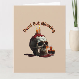 Totes, aber glühendes Einladungs-KartenHalloween Karte