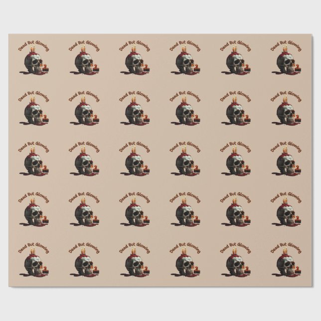 Totes, aber glühendes Papier, Díade los Muertos Wr Geschenkpapier (Flach)