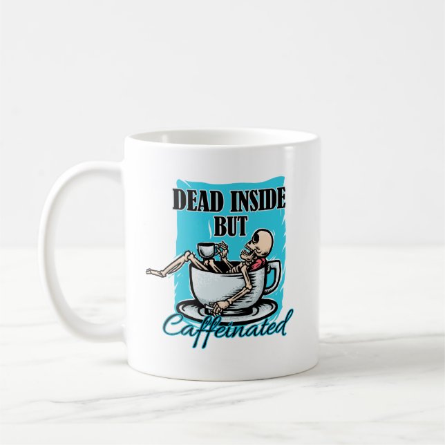 Totes, aber koffeiniertes Kaffeelett Kaffeetasse (Links)