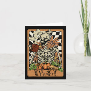 Totes, aber scharfes Skelett Groovy Halloween m Karte
