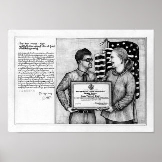 Totes Augentropfen von Vannak und Hillary Clinton  Poster