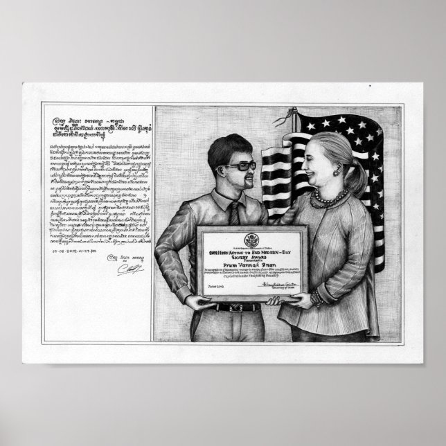 Totes Augentropfen von Vannak und Hillary Clinton  Poster (Vorne)