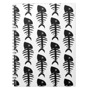 totes Fischskelett Notizblock