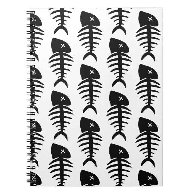 totes Fischskelett Notizblock (Vorderseite)