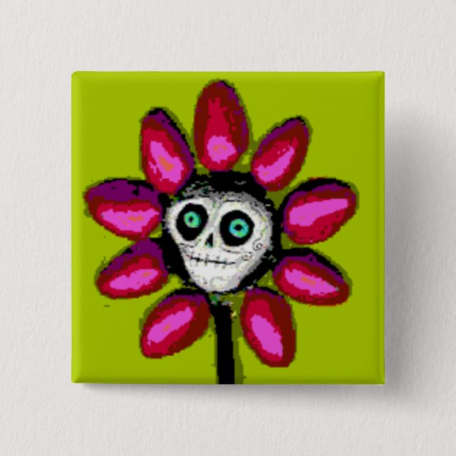 Totes Gänseblümchen 2 Button (Vorderseite)