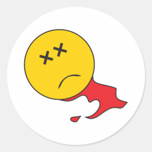 Totes Gesicht Runder Aufkleber