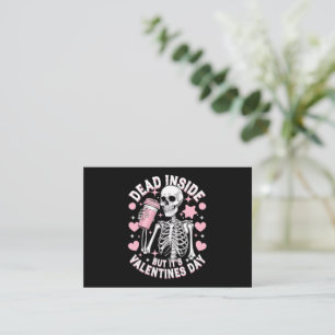 Totes Innen, aber es ist Valentinstag Funny Skelet Mitteilungskarte