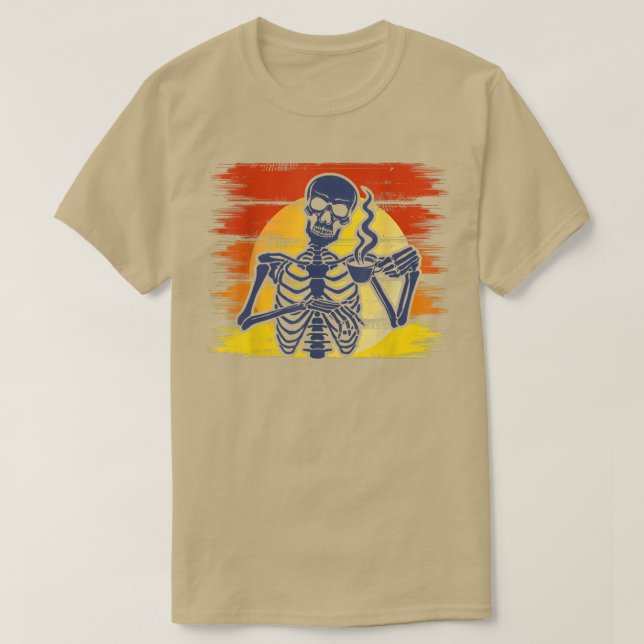 Totes Innen, aber koffeiniert, Skelett-Vater, Mens T-Shirt (Design vorne)