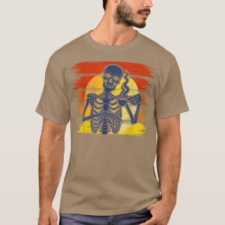 Totes Innen, aber koffeiniert, Skelett-Vater, Mens T-Shirt