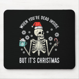 Totes Innen, aber sein Weihnachtselett Kaffee Xmas Mousepad