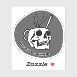 Totes Inneres, aber koffeiniert Aufkleber