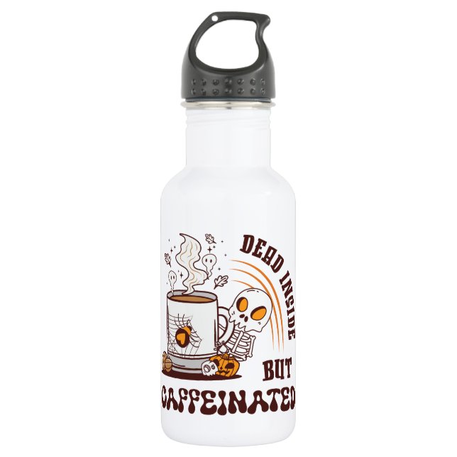 Totes Inneres, aber koffeiniert Edelstahlflasche (Vorderseite)
