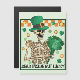 Totes Inside aber Lucky St Patricks Magnetkarte