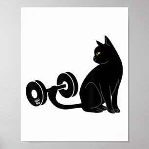 Totes Katze Workout Fitnessstudio Fitnessübung Wie Poster