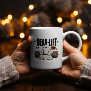 Totes-Lift-Gespenst Halloween Fitness Design Kaffeetasse