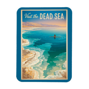 Totes Meer Illustration Reise Kunst Vintage Magnet