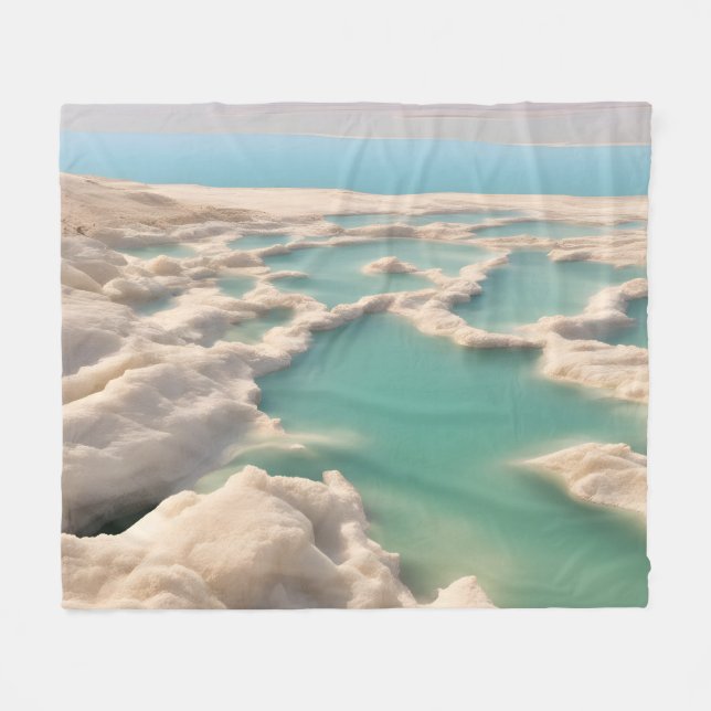 Totes Meer in Israel Fleecedecke (Vorderseite (Horizontal))