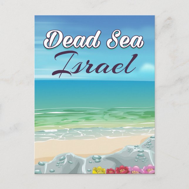 Totes Meer Israel Reiseplakat Postkarte (Vorderseite)