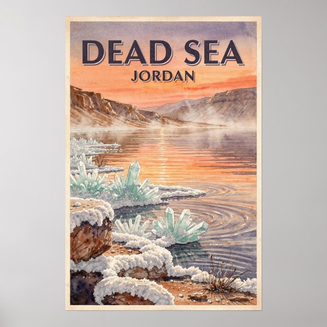 Totes Meer Jordanien Reise Poster (Vorne)
