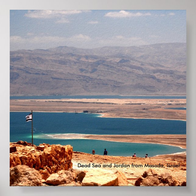 Totes Meer und Jordanien von Masada, ... Poster (Vorne)