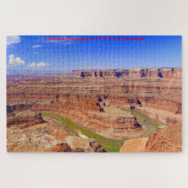 Totes Pferd Point Utah. Weihnachtsgrüße Puzzle (Horizontal)