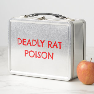 Totes Ratten Gift Funny Horror Metal Lunchbox