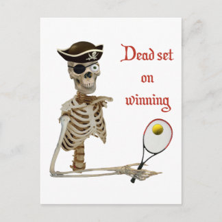Totes Set Tennis Pirate Postkarte